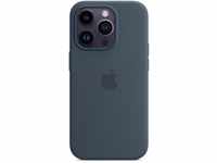 Silikon Case mit MagSafe für iPhone 14 Pro sturmblau