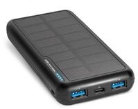 Solar Powerbank (10.000mAh) schwarz