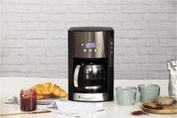 Digitale Glas-Filter-Kaffeemaschine schwarz matt