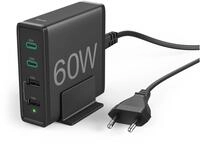 Ladestation 4-fach (60W) 2x PD/QC USB-C, 2x USB-A schwarz