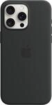 Silikon Case mit MagSafe f&uuml;r iPhone 15 Pro Max schwarz