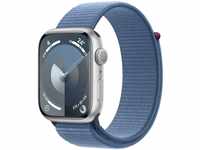 Watch Series 9 (45mm) GPS Smartwatch Aluminium mit Sport Loop silber/winterblau