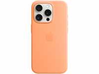 Silikon Case mit MagSafe für iPhone 15 Pro sorbet orange