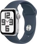 Watch SE (40mm) GPS Smartwatch 2. Gen, Alu mit Sportarmband S/M silber/sturmblau