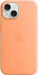 Silikon Case mit MagSafe f&uuml;r iPhone 15 sorbet orange