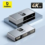 Baseus HDMI-kompatibel Switcher 4K 60Hz Bi-Richtung 1x2/2x1 HDR Audio Adapter...