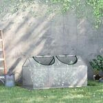 Outsunny Foliengew&auml;chshaus mit Fenster PE Tomatenhaus 120x60x60cm Wei&szlig;
