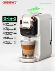 HiBREW 5-in-1-Kaffeemaschine mit mehreren Kapseln, hei&szlig;/kalt, DG, Cappuccino, Nes,