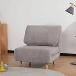 HOMCOM 2 in 1 Schlafsessel Klappbar Schlafsofa mit Bettfunktion Verstellbarer
