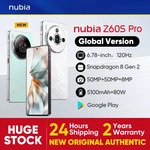 Nubia z60s pro 5g telefon 12gb 256gb/16gb 512gb 80w schnell aufladen 6.78...