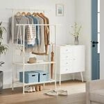SONGMICS Kleiderst&auml;nder, mit 2 Kleiderstangen, 2 Ablagen, bis 70 kg belastbar