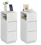VASAGLE Nachttisch (2-St), 1er Set/2er Set, schmal, Beistelltisch mit 2...