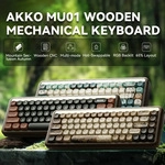Akko MU01 Mountain Seclusion mechanische Tastatur aus Holz, RGB, Hot-Swap-f&auml;hig, BT