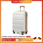 KONO Koffer Leichter Hartschalenkoffer , Trolley Reisekoffer mit 4 Zwillingsrollen &