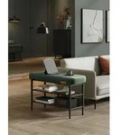 VASAGLE Schuhbank, Schuhregal, EKHO Series, Kunstleder, 30 x 80 x 50 cm