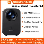 Xiaomi Smart Projektor L1, 200 ISO-Lumen, Google TV, 1080p physische Aufl&ouml;sung,