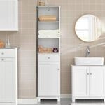 SoBuy BZR17 Badezimmer Hochschrank Badregal Badezimmerschrank mit 3 offenen...