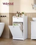 VASAGLE Badkommode Badschrank W&auml;scheschrank Badezimmerschrank, mit 1 Schublade...
