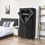 SONGMICS Kleiderschrank, Stoffschrank, Faltschrank mit Kleiderstange,