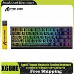 ATTACK SHARK X68 HE Rapid Trigger 8KHz Magnetische Tastatur, 0,01 mm RT-Genauigkeit,