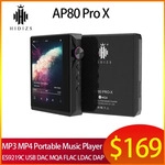 Hidizs AP80 Pro X HIFI Bluetooth MP3 MP4 Tragbarer Musikplayer ES9219C USB DAC MQA