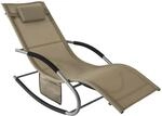SoBuy OGS28 Sonnenliege Gartenliege schaukel mit Tasche und atmungsaktiv und...
