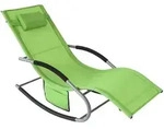 SoBuy OGS28 Sonnenliege Gartenliege schaukel mit Tasche und atmungsaktiv und...
