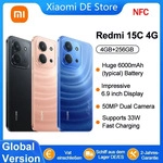 Global Version Redmi 15C 4G NFC Mobile Phone 50MP AI Dual Camera 6000mAh 33W...