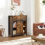 VASAGLE Sideboard Kommode, 70 x 30 x 80 cm, mit Schublade, mit Schiebet&uuml;r