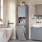 VASAGLE Badkommode Badezimmerschrank hoher Badschrank, herausnehmbarer...
