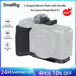 SmallRig L-f&ouml;rmige Montageplatte mit Griff f&uuml;r Canon PowerShot V1, mit pelziger