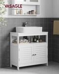VASAGLE Waschbeckenunterschrank Badschrank Unterschrank mit Lamellent&uuml;ren, 2
