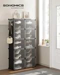SONGMICS Schuhregal mit 10 F&auml;chern, Schuhschrank, 30 x 40 x 30 cm pro Fach,...