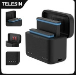 TELESIN Tragbare Batterie Ladeger&auml;t F&uuml;r Insta360 X3 X4 Batterie 2 Slots TF...