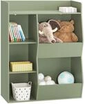 SoBuy KMB55-K Kinder B&uuml;cherregal mit 5 Offenes Fach Kinderregal f&uuml;r Spielzeug