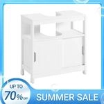 SoBuy FRG128-II Waschbeckenunterschrank Badm&ouml;bel Badschrank mit Fu&szlig;polster
