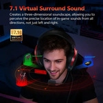 QCY VN200 Pro H7GM USB-Gaming-Headset mit 7.1 Surround Sound Lautst&auml;rkeregelung
