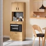 SoBuy FSB98-N Mikrowellenschrank mit Pegboard Hochschrank Sideboard...