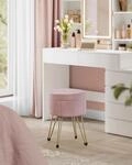 SONGMICS Sitzhocker Hocker (Schminktischhocker, Samt Schminkhocker), 4...