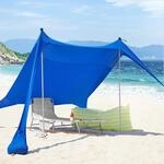 SoBuy OZT01 Lycra Strandzelt Tragbarer Strandzelt mit Alu-Stangen Sonnenschutz