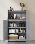 VASAGLE Badkommode Badezimmerschrank Badschrank, mit 2 T&uuml;ren, 2 verstellbare