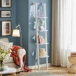 SoBuy FRG15-W Wandregal mit Vier B&ouml;den Standregal Leiterregal B&uuml;cherregal...