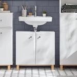 SoBuy BZR92-W Waschbeckenunterschrank Badezimmer Schrank Unterschrank Waschtisch