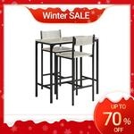 SoBuy OGT03 Bartisch Set 3-teilig Esstisch Bistrotisch Balkonm&ouml;bel Bistrom&ouml;bel