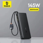 Baseus 145W Powerbank 25000mAh Schnellladung Eingebautes Typ-C-Kabel Tragbares