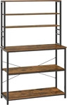 VASAGLE Standregal, K&uuml;chenregal mit 6 Haken, 40 x 100 x 167 cm(TxBxH)