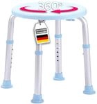 FLOORDIREKT Duschhocker Pedro &ndash; 360&deg; drehbarer & h&ouml;henverstellbarer...