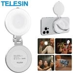 TELESIN Magnetisches F&uuml;lllicht, Mini-Selfie-Licht, 3 Modi, einstellbare...