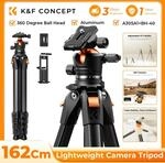 K&F CONCEPT Aluminium Kamera-Stativ 160cm, Tragbares Leichtes Stativ mit
