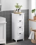 VASAGLE Badezimmerschrank, Badschrank, Beistellschrank mit 4 Schubladen, 30 x...